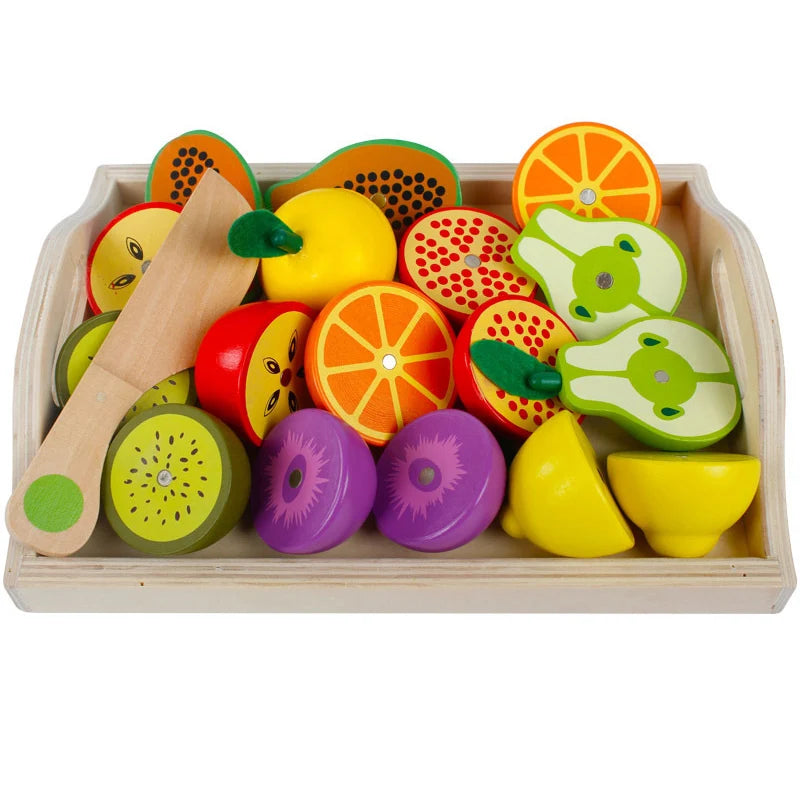 Montessori Fruits and Vegetables Wooden Toys