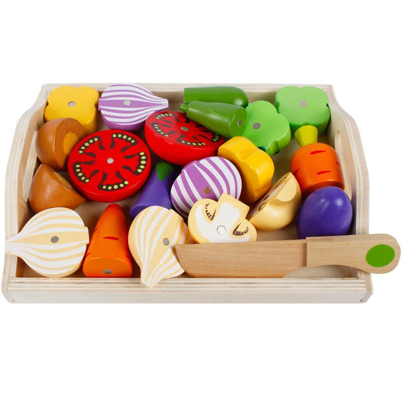 Montessori Fruits and Vegetables Wooden Toys