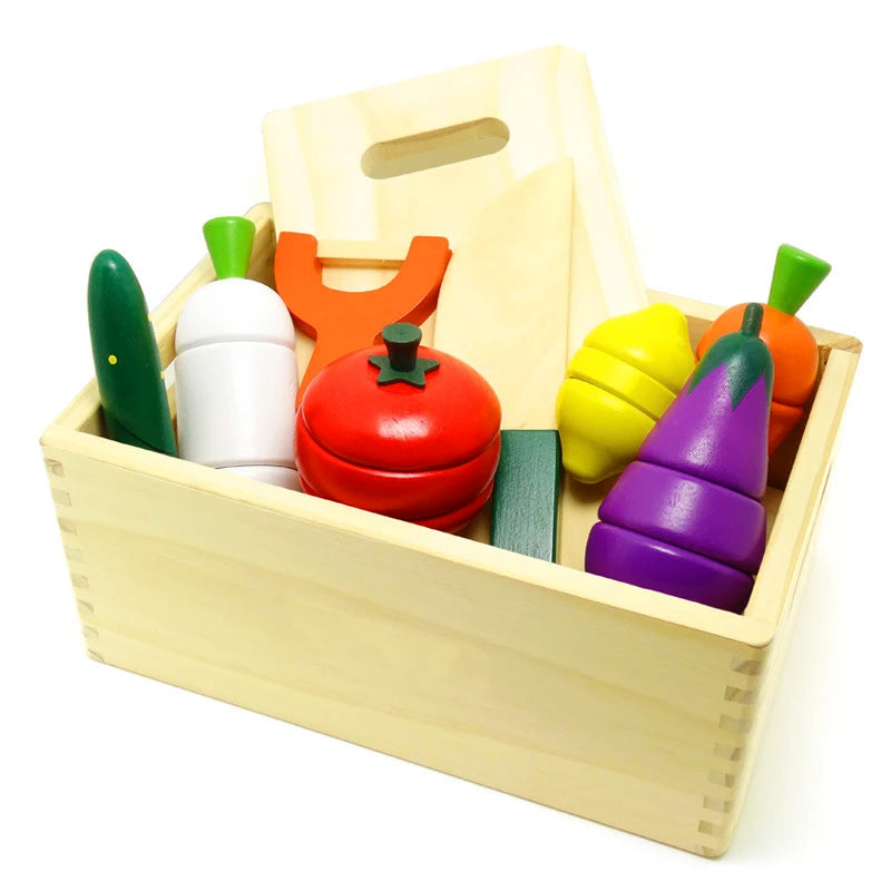 Montessori Fruits and Vegetables Wooden Toys