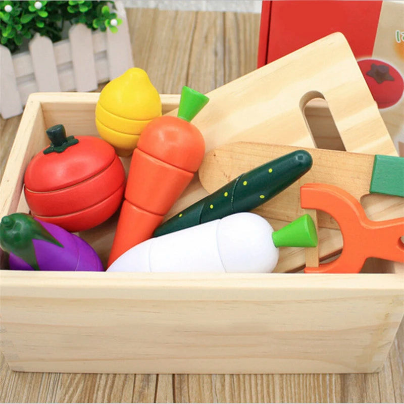 Montessori Fruits and Vegetables Wooden Toys